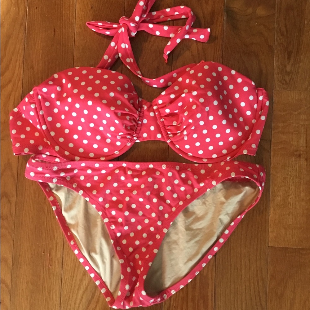 New Pink Polka Dot bikini